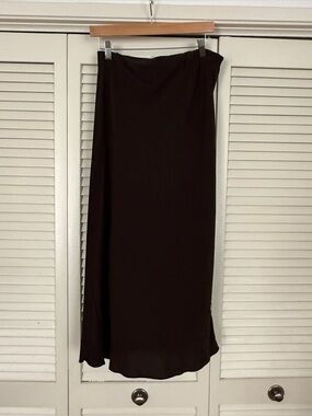 Anemos bias cut midi skirt chocolate brown - women